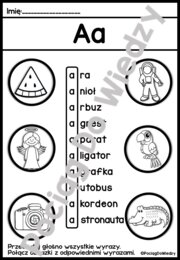 Czytam wyrazy, rozpoznaję obrazki