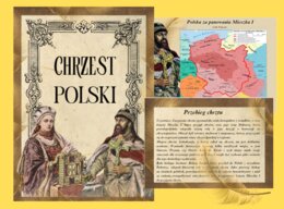Chrzest Polski- piękna gazetka+prezentacja
