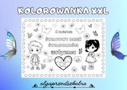 Kolorowanka xxl światowy dzień autyzmu 9 stron