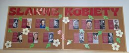 Sławne kobiety - girlanda, napis, Dzień Kobiet