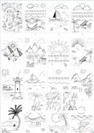 Kolorowanki - 19 kolorowanek wakacyjnych