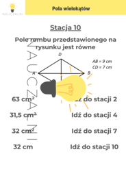 Stacje zadaniowe Pola figur klasy 5 - 6