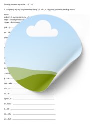 Zasady ortograficzne- ćwiczenia/kartkówka