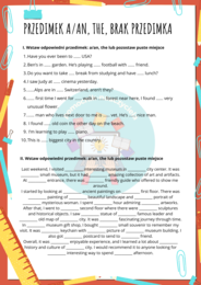 Przedimki nieokreślone i określone