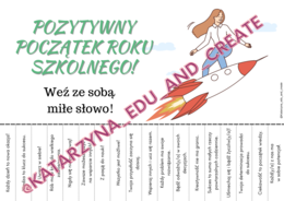 Nowy rok szkolny – karteczki z miłymi słowami