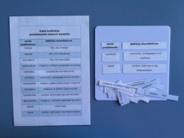 Powstawanie nowych wyrazów - dopasowanie - tabela