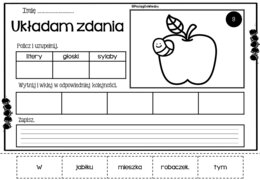 Jesień - Układam zdania