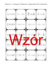 Domino - Dodawanie i odejmowanie liczb wymiernych | matematyka