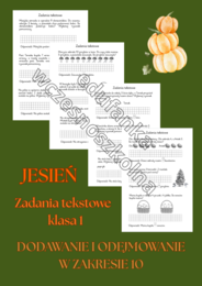 Zadania tekstowe dla klasy 1
