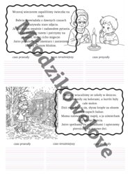 Czasy czasownika na cztery pory roku w zadaniach