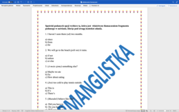 Dobieranie tłumaczeń fragmentów zdań - matura podstawowa z j, angielskiego+KLUCZ