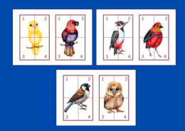 DZIEŃ PTAKÓW – puzzle – układanka- układanki – WIOSNA – biblioteka – świetlica – przedszkole – 12 wersji