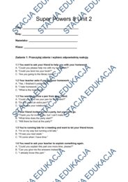 Super Powers 8 Unit 2 - powtórka do sprawdzianu