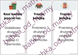 Matematyczno - Mikołajowe Monopoly dla kl. 7 - 8