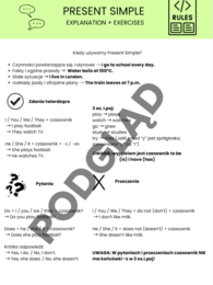 Present Simple - karta pracy wytłumaczenie + zadania