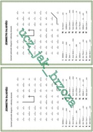 Jednostki długości, kodowanie, karta pracy, klasa 4