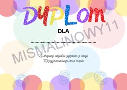 Dyplom na dzień kropki