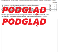 OPOWIEŚĆ WIGILIJNA sprawdzian podsumowujący, praca klasowa, egzamin ósmoklasisty