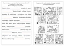 Niesamowite przygody 10 skarpetek - karty pracy do druku pdf