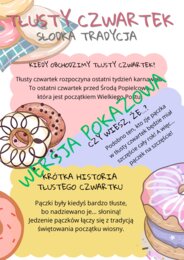 Tłusty czwartek- girlanda, gazetka szkolna, wyturlaj pączka- malowanie pączków, kolorowanie, trening pisania #pączek # pączki #tłustyczwartek #zwyczaj #gazetkaszkolna