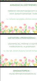 Gazetka szkolna - wiosenne środki stylistyczne