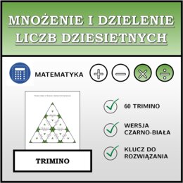 Trimino - Mnożenie i dzielenie liczb dziesiętnych | matematyka