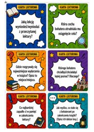 Uniwersalne karty lekturowe dla uczniów klas 4-6.