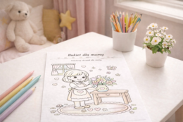 Bukiet dla mamy [Kolorowanka]