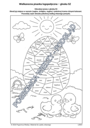 Wielkanocna pisanka logopedyczna - głoska SZ