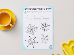 Śnieżynkowe kąty karta pracy