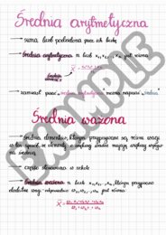 Notatki z Statystyki - Podstawa Programowa - 3 klasa liceum