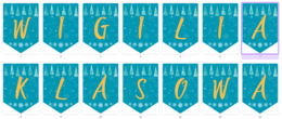 Girlanda - baner - napis -Wigilia Klasowa