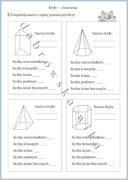Bryły - ćwiczenia
