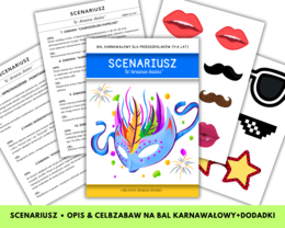 Scenariusz 10ciu Zabaw na Bal Karnawałowy dla Przedszkolaków + Dodatki do Fotobudki