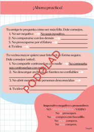 Imperativo negativo tryb rozkazujący po hiszpańsku A2