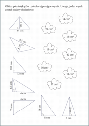 Pole trójkąta - karta pracy