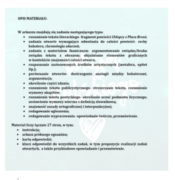PRÓBNY EGZAMIN Z JĘZYKA POLSKIEGO JUŻ DLA SZÓSTOKLASISTY - CHŁOPCY Z PLACU BRONI