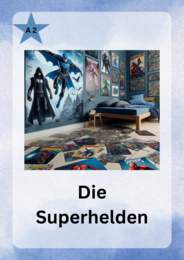 Die Superhelden A2 niemiecki scenariusz:tekst, ćwiczenia,odmiana przymiotnika po rodzajniku nieokreślonym