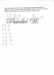 Mnożenie ułamków zwykłych - plakat z wyjaśnieniem i przykładami