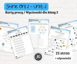 Materiały do Shine On! 2 Unit 2 – What Weather! – karty pracy – wklejki/wycinanki