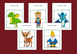 DZIEŃ POSTACI Z BAJEK – biblioteka – świetlica – przedszkole - UKŁADANKA - układanki - puzzle - 10 szt.