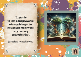 Gazetka "Dzień Książki" - cytaty o książkach i czytaniu.