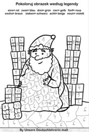 Kolorowanka świąteczna - j. niemiecki
