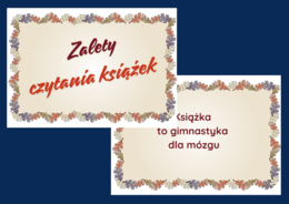 ZALETY CZYTANIA KSIĄŻEK – gazetka – biblioteka – język polski – 14 stron – wersja 4