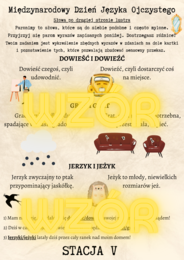 Stacje zadaniowe, MDJO, Międzynarodowy Dzień Języka Ojczystego