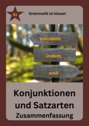 Konjunktionen und Satzarten - Zusammenfassung Spójniki i typy zdań - podsumowanie niemiecki