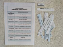 Powstawanie nowych wyrazów - dopasowanie - tabela