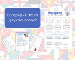 European Day of Languages Worksheet - Europejski Dzień Języków obcych - karta pracy, języka angielski, poziom podstawowy, edukacja różnojęzyczna i wielokulturowa