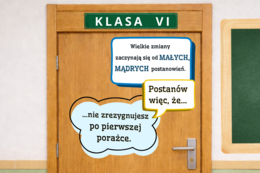 Gazetka i dekoracja drzwi- afirmacje. Psycholog, pedagog, wychowawca