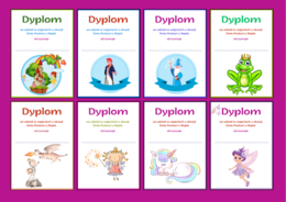 DZIEŃ POSTACI Z BAJEK – dyplomy – 17 wersji – biblioteka – świetlica - przedszkole